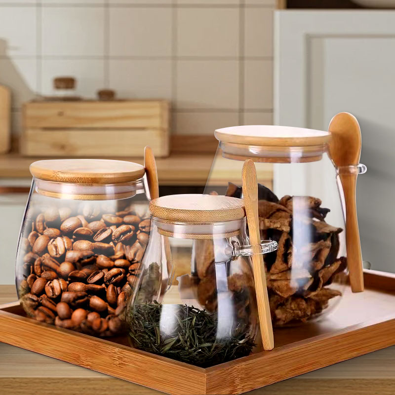 Coffee Tea Jar Set - Szklany słoik o pojemności 34 uncji