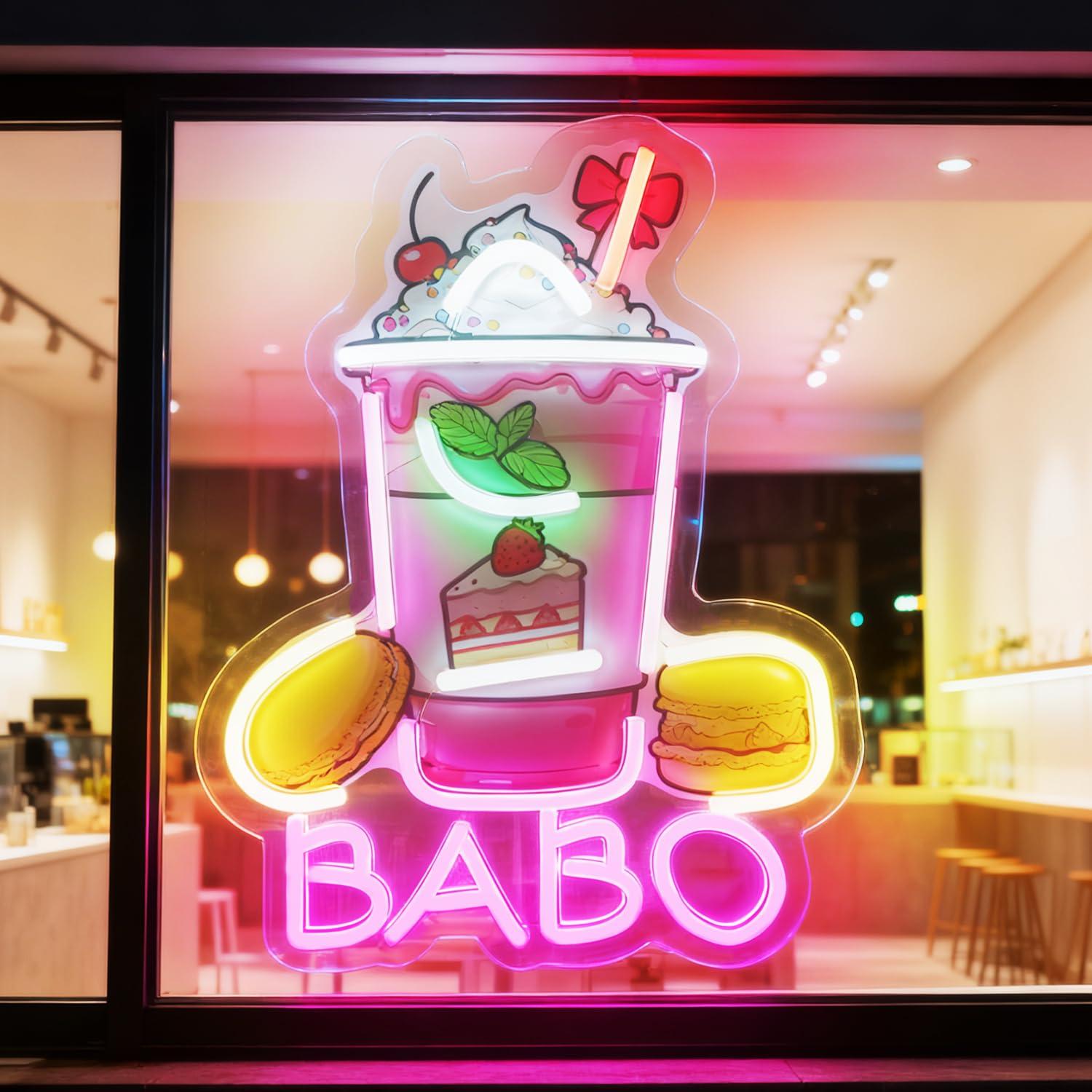 Coffee Tea Neon Sign - Neonowe znaki świetlne Boba, szyldy do