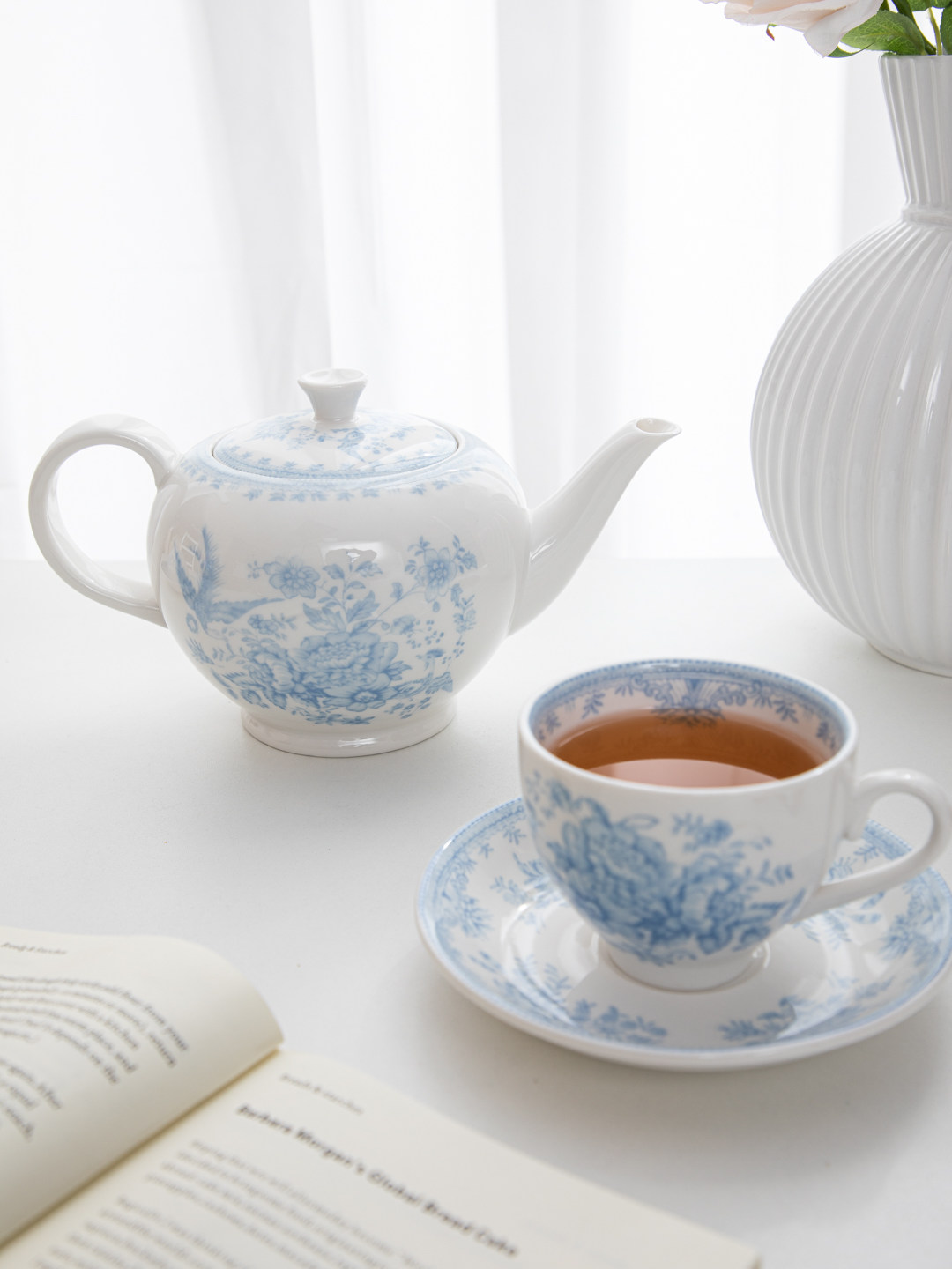 Coffee Tea Jar Set - Zestaw ceramiczny: filiżanka i spodek do