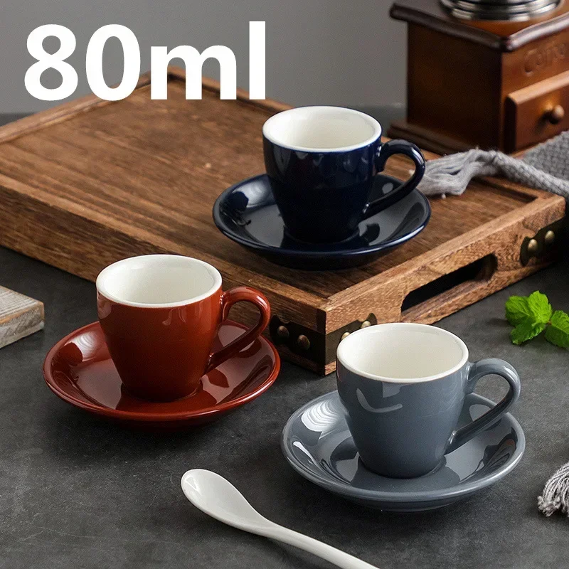 Espresso Cup Saucer - 80ml Ceramiczna filiżanka do kawy i