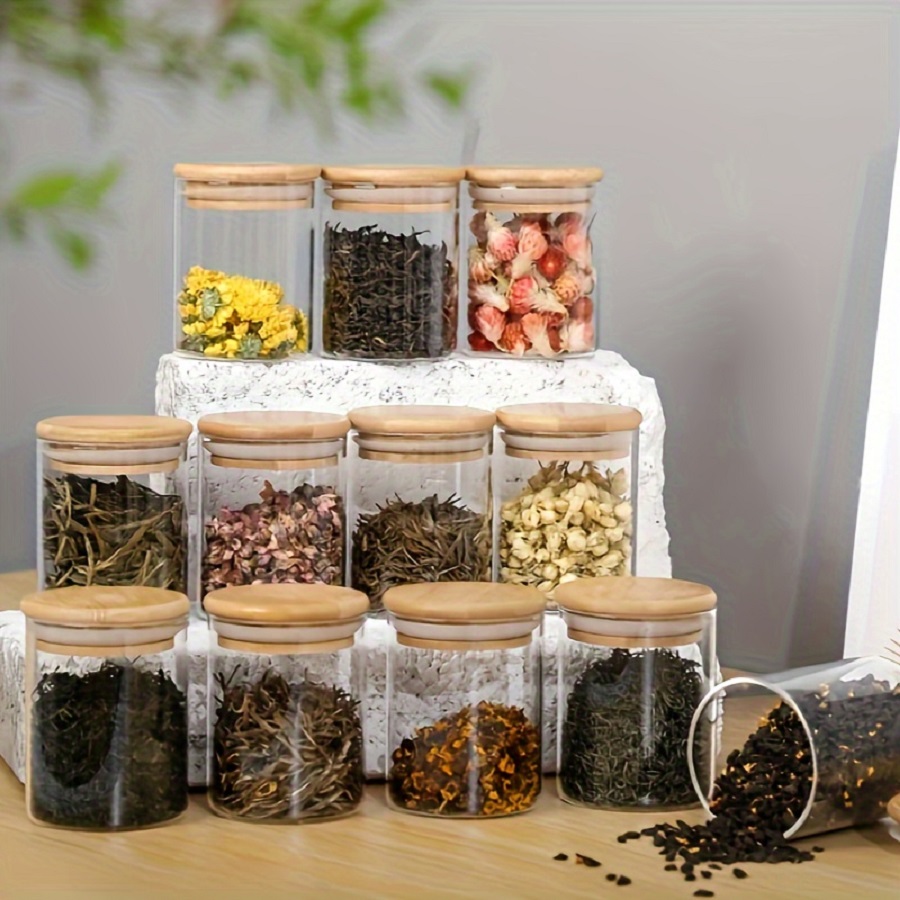 Coffee Tea Jar Set - 12pcs/zestaw szczelne produkty szklane słoiki do