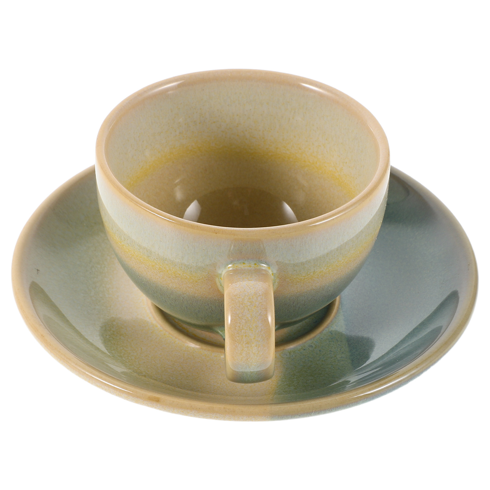 Espresso Cup Saucer - 1 zestaw vintage ceramicznych filiżanek do