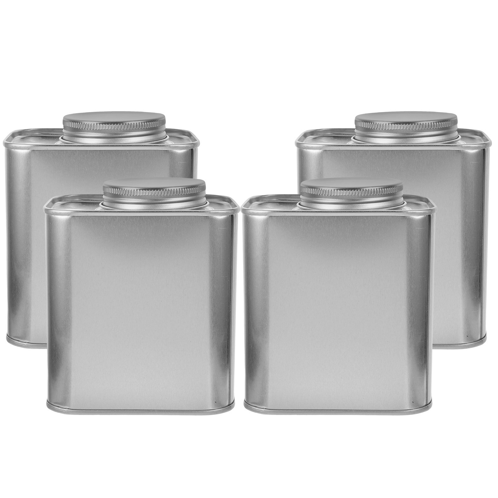 Coffee Tea And Sugar Canisters - 4 sztuki metalowych pojemników na herbatę,