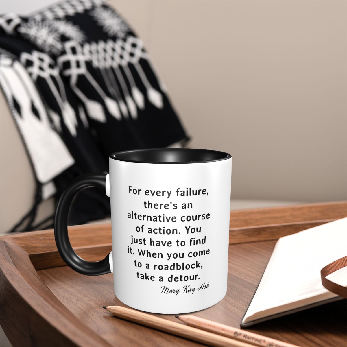Alternative To Coffee And Tea - Kubek ceramiczny Mary Kay Ash: Za