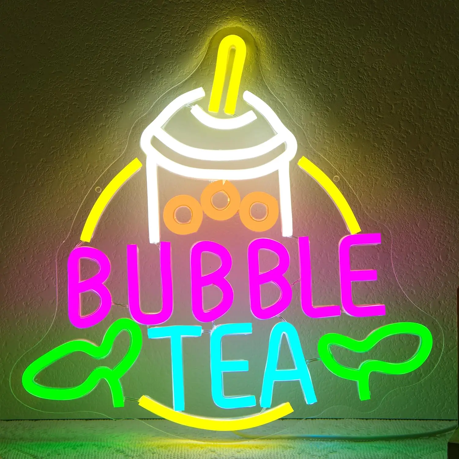 Coffee Tea Neon Sign - Neonowy szyld Bubble Tea zasilany przez