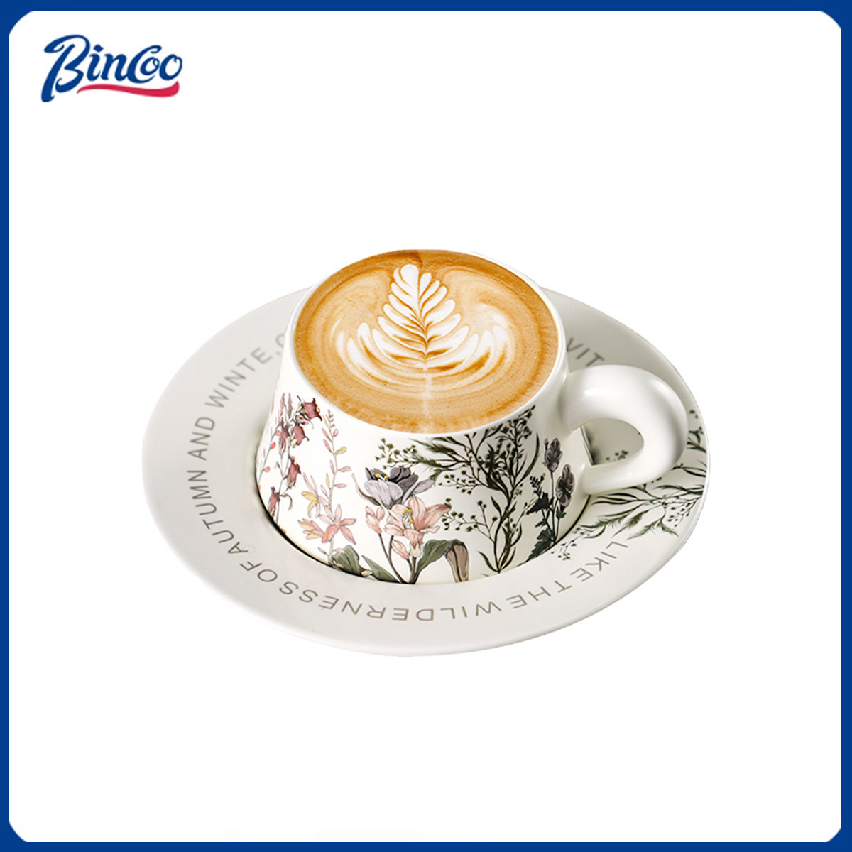 Espresso Cup Saucer - BINCOO 260ml Ceramiczny Kubek do Kawy