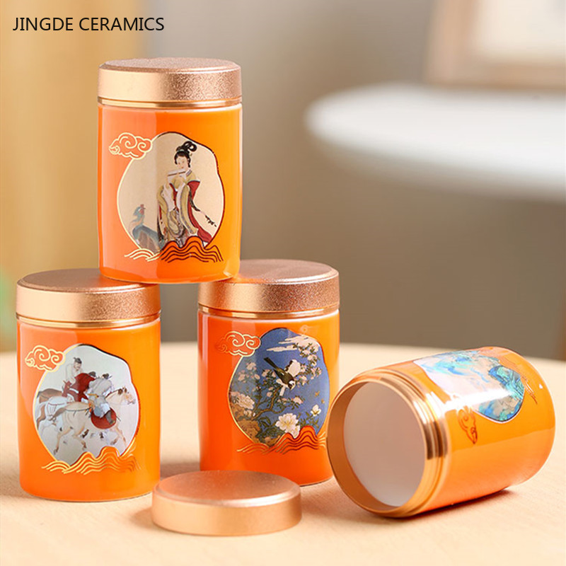Coffee Tea Jar Set - 1 szt. Chiński przenośny podręczny pojemnik