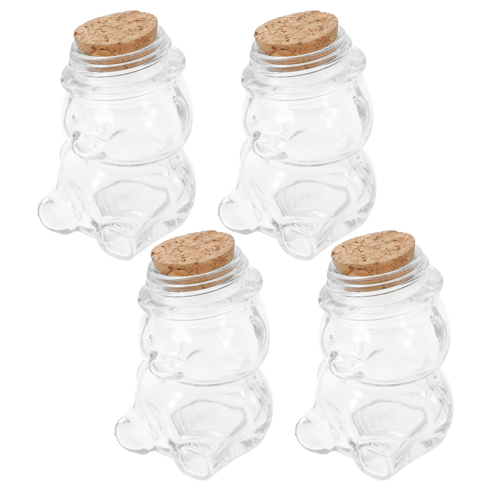 Coffee Tea Jar Set - Zestaw 4 szklanych słoików na słodycze,