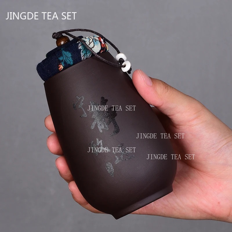 Coffee Tea Jar Set - Chiński fioletowy piasek mała herbata Jar