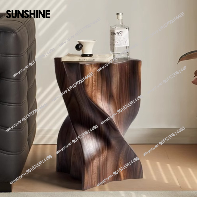 Coffee Tea Lounge - Drewniany Stolik Kawowy Prosty Kreatywny Stolik