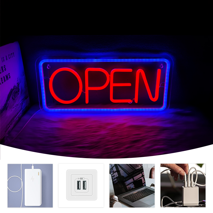 Otwarty neon, duża lampa bizne – Coffee Tea Neon Sign recenzja i cena