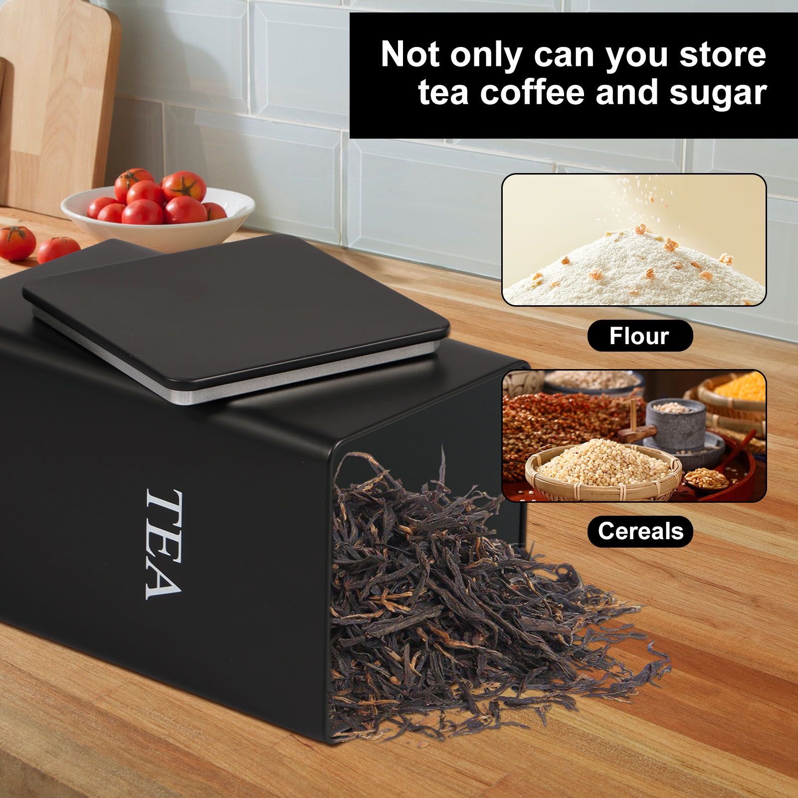 3 szt. Kanistry do przechowywa – Coffee Tea And Sugar Canisters recenzja i cena