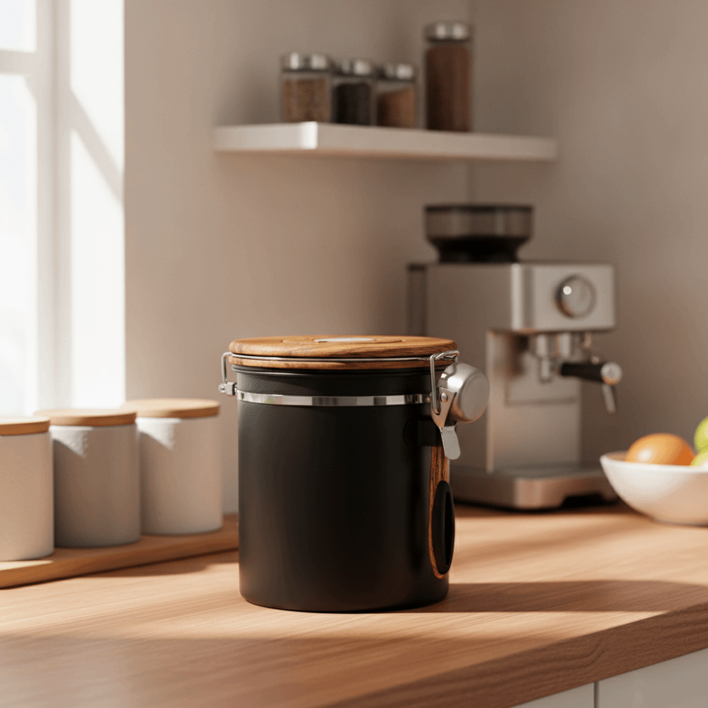 Pojemnik na ziarna kawy ze sta – Coffee Tea Leaf And Bean recenzja i cena