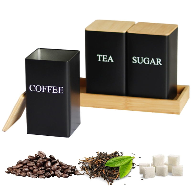 Zestaw 3 pojemników na herbatę – Coffee Tea Jar Set recenzja i cena