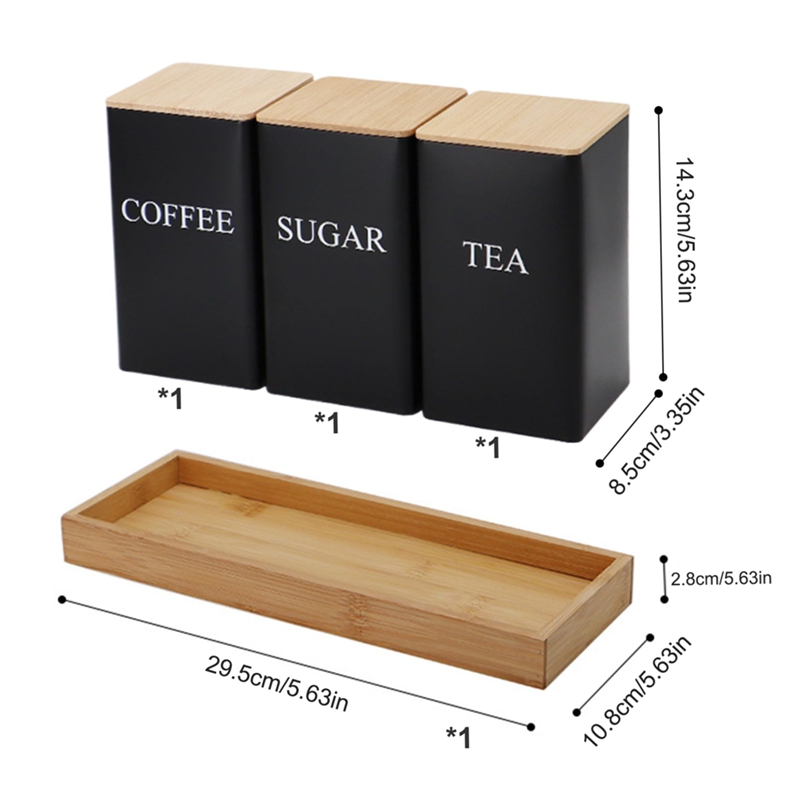 Zestaw 3 pojemników na herbatę – Coffee Tea Jar Set recenzja i cena
