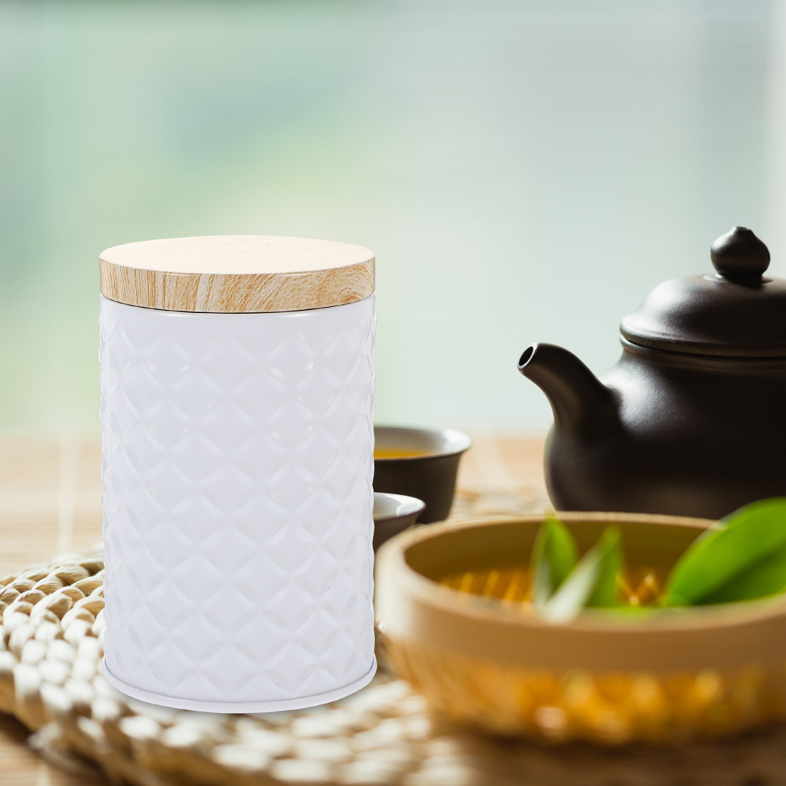 2 sztuki metalowych pojemników – Coffee Tea And Sugar Canisters recenzja i cena