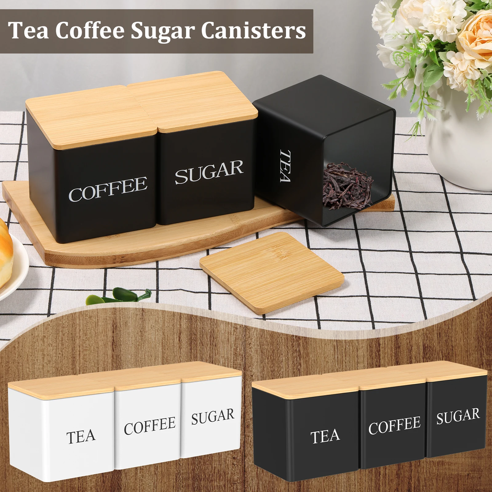 Zestaw 3 szt. pojemników na he – Coffee Tea Jar Set recenzja i cena