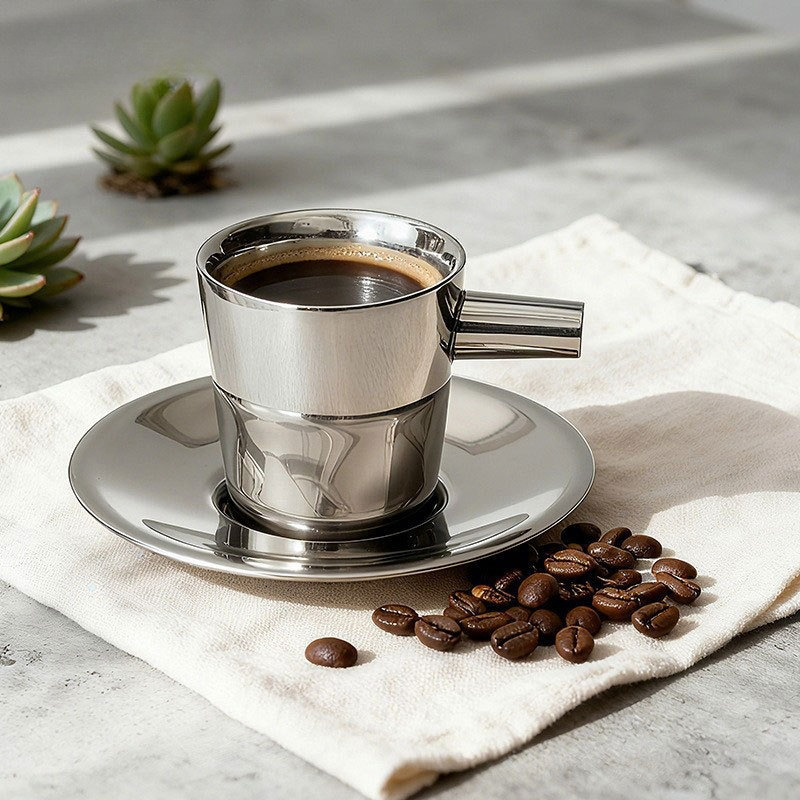 2 sztuki kubków do kawy ze sta – Espresso Cup Saucer recenzja i cena