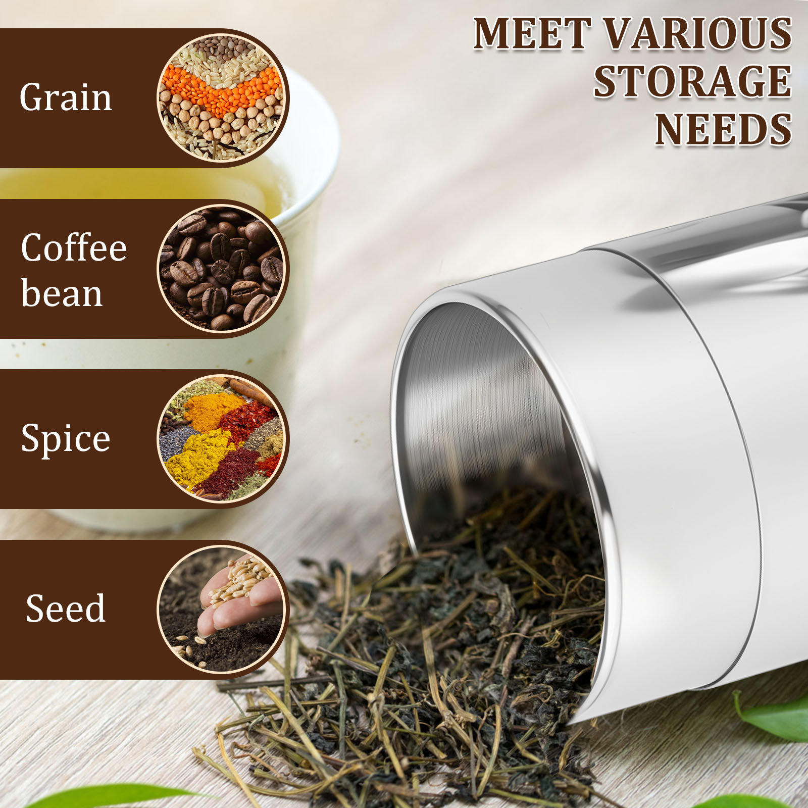 Pojemniki ze Stali Nierdzewnej – Coffee Tea Leaf And Bean recenzja i cena