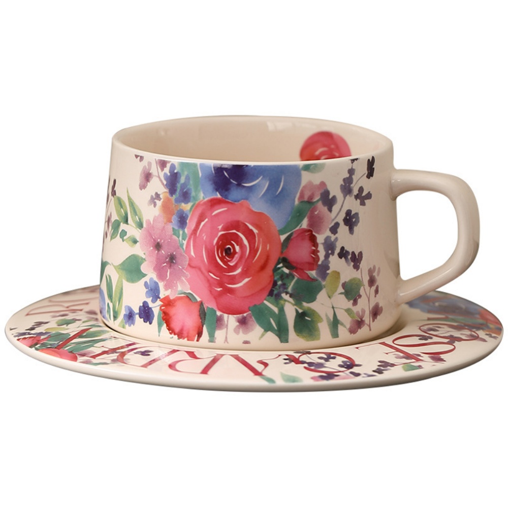 Kubek do kawy z wzorem kwiatów – Espresso Cup Saucer recenzja i cena